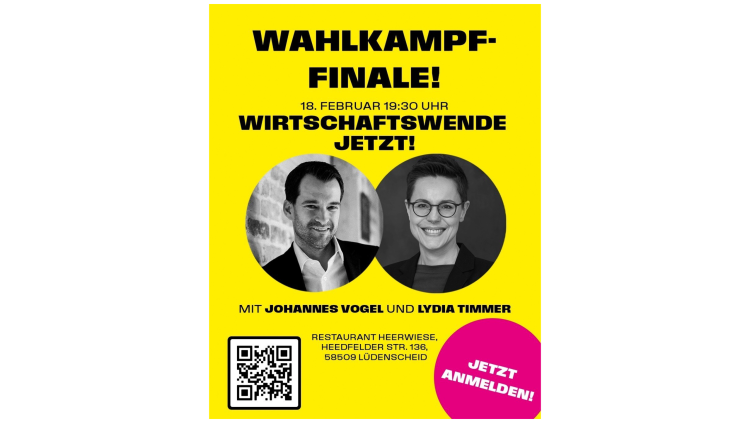 Wahlkampf-Finale mit Johannes Vogel und Lydia Timmer